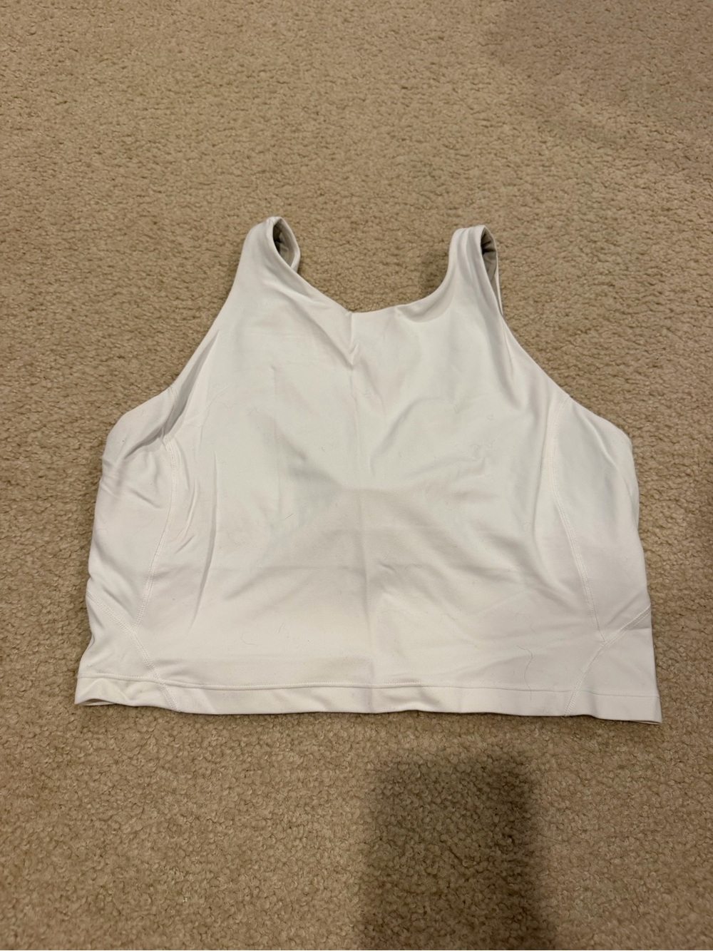 lululemon athletica White Crop Tank Top